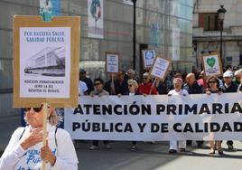 Manifestación por la sanidad en Burgos.