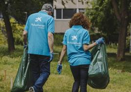 Voluntarios de La Caixa.