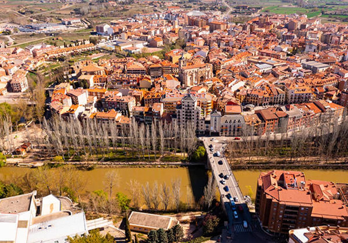 Vista aérea de Aranda de Duero.