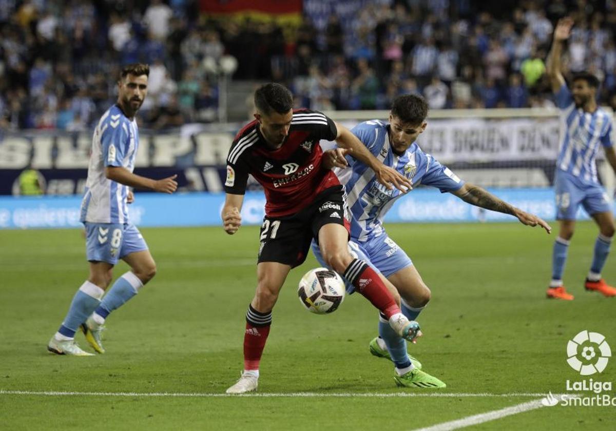 El Mirandés cayó ante el Málaga.