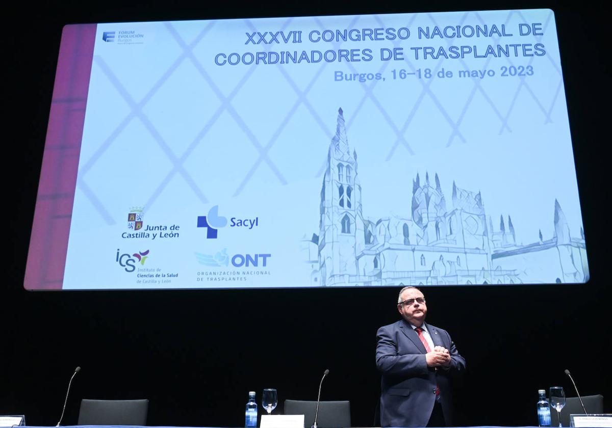 El consejero de Sanidad, Alejandro Vázquez, durante la inauguración del XXXVII Congreso Nacional de Coordinadores de Transplantes