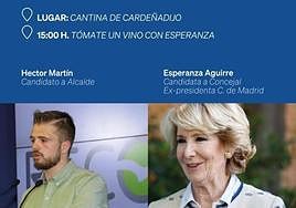 Esperanza Aguirre se toma un vino con los vecinos de Cardeñadijo como candidata del PP