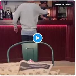 Imágenes del suceso en un restaurante de Burgos grabadas por una clienta que se han viralizado.