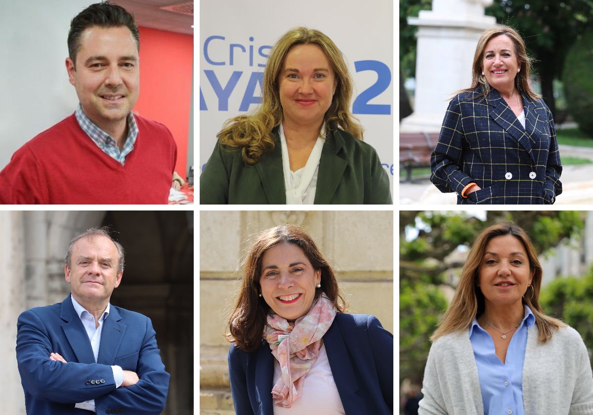Daniel de la Rosa, Cristina Ayala, Charo Pérez Pardo, Fermando Martínez-Acitores, Marga Arroyo y Carolina Blasco.