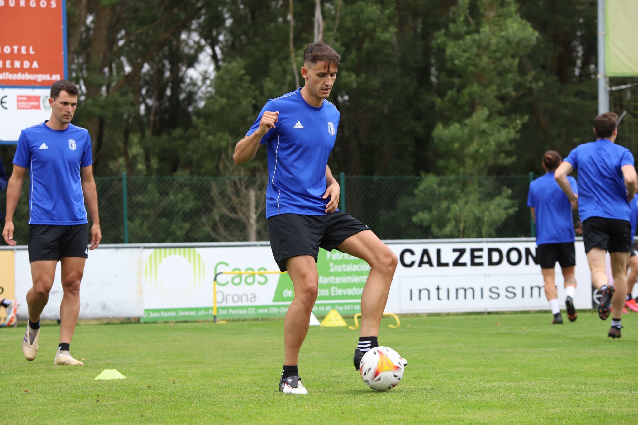 Elgezabal en una pretemporada con el Burgos CF.