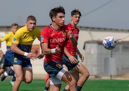 Rocaries, con la camiseta de la selección española.