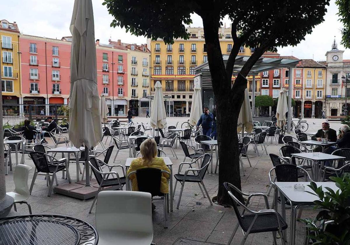 Terraza en la plaza Mayor de Burgos