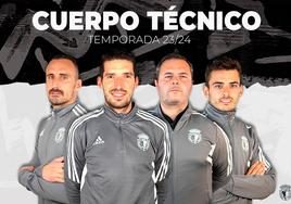 Integrantes del cuerpo técnico del Burgos CF Promesas.