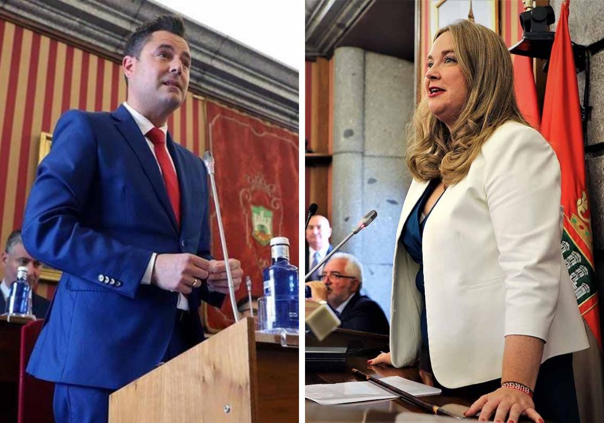 Daniel de la Rosa y Cristina Ayala en el pleno de investidura.