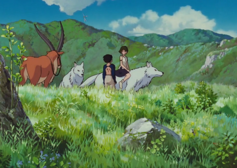 Imagen secundaria 1 - Capturas de la película de anime 'La princesa Mononoke'. 