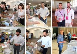 Algunos de los políticos de Burgos y provincia votando este 23J.