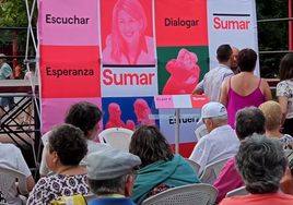 La campaña de Sumar en Miranda de Ebro, Burgos.