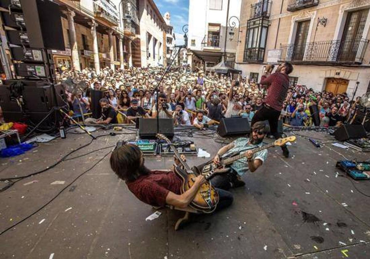 La plaza del Trigo durante una edición pasada de Sonorma Ribera.