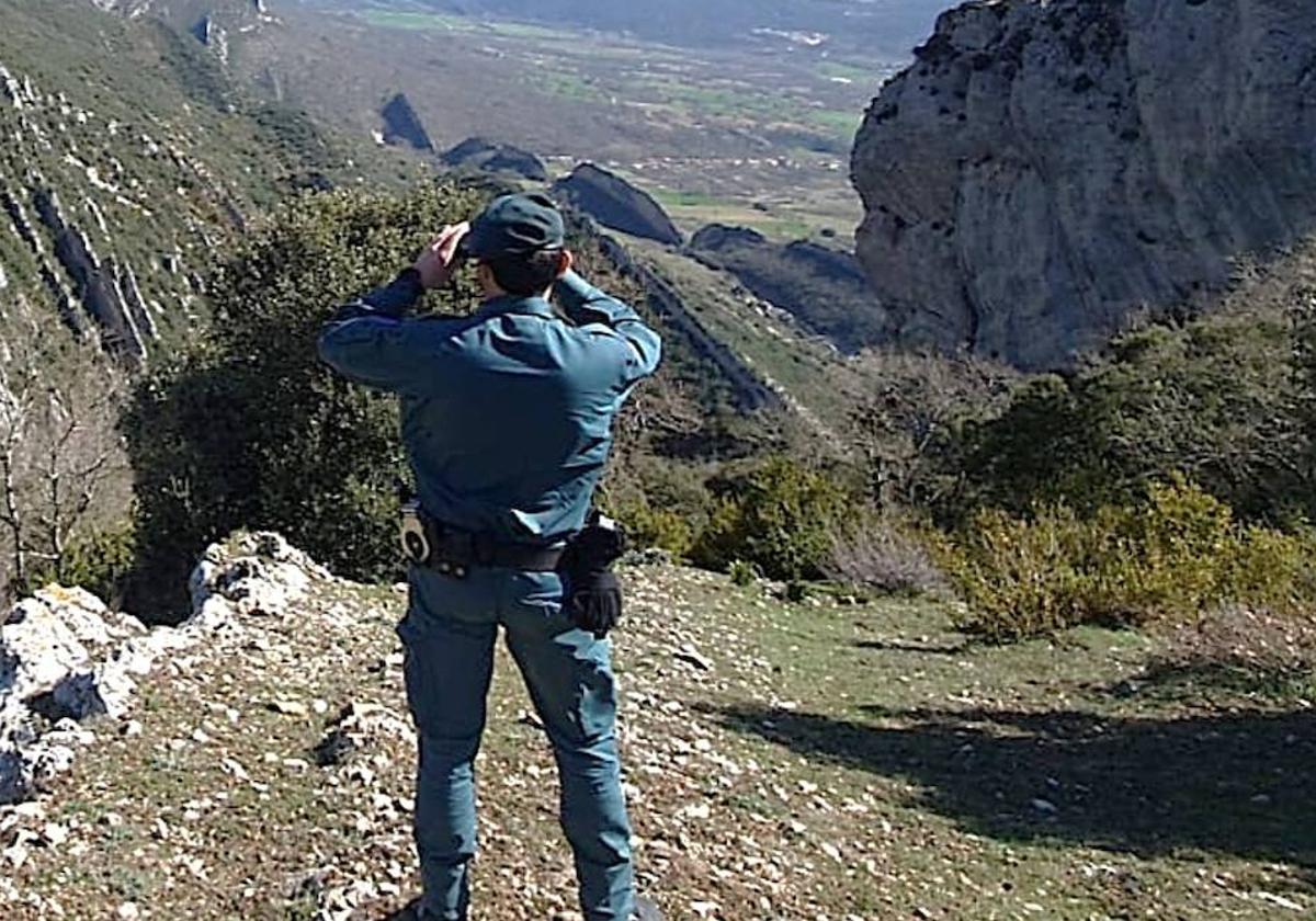 Imagen de la Guardia Civil de Burgos durante una operación de rescate de senderistas.