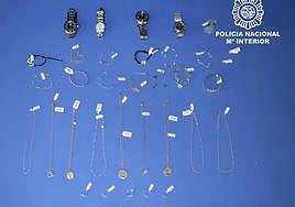 Joyas robadas y recuperadas.