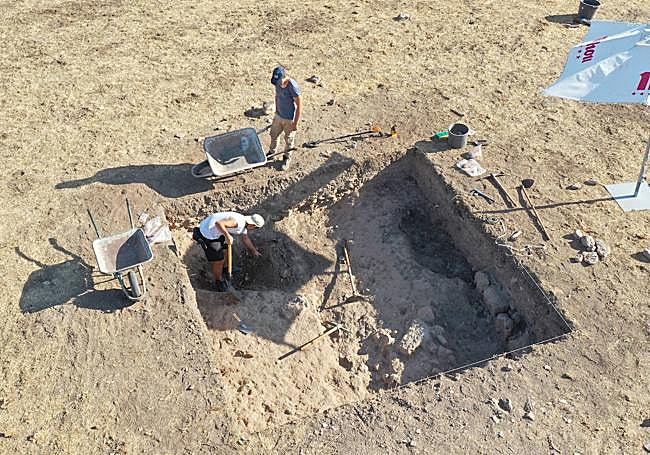 Excavaciones en el lugar.