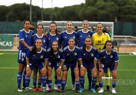 Once titular del BFC Burgos Femenino en su partido ante el Real Valladolid.