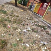 Vuelta al cole entre basura en el CEIP Anduva de Miranda