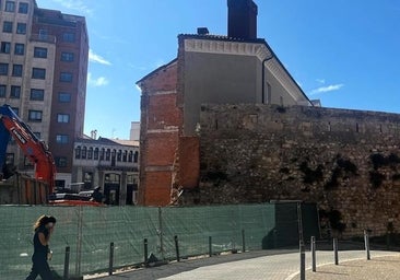 El derribo de Alonso Martínez 5 descubre un nuevo lienzo de la muralla de Burgos