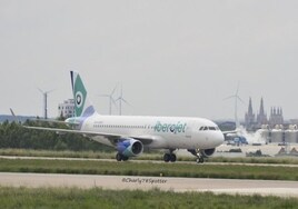 El A320 de la compañía Iberojet Air, despega el sábado desde Burgos.