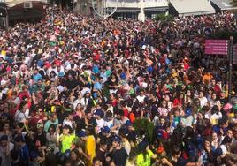 Ambiente en la plaza de Aranda durante el Cañonazo.