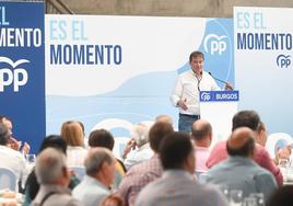 Borja Suárez, presidente del PP de Burgos, en el acto de inicio del curso político.