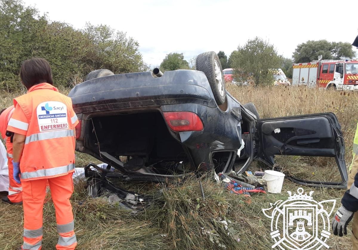 Imagen del vehículo accidentado.