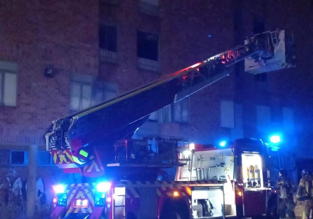 Incendio en el colegio mayor Peña Amaya.