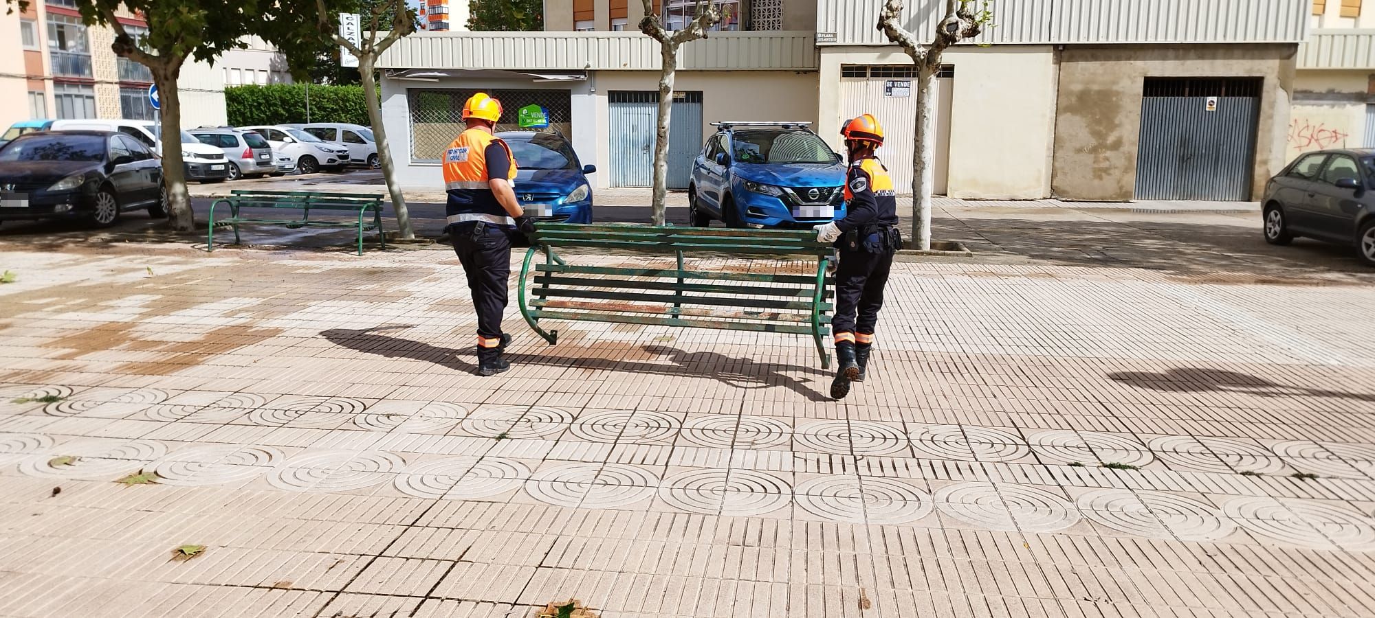 Una tromba de diez minutos causa desperfectos en Aranda de Duero