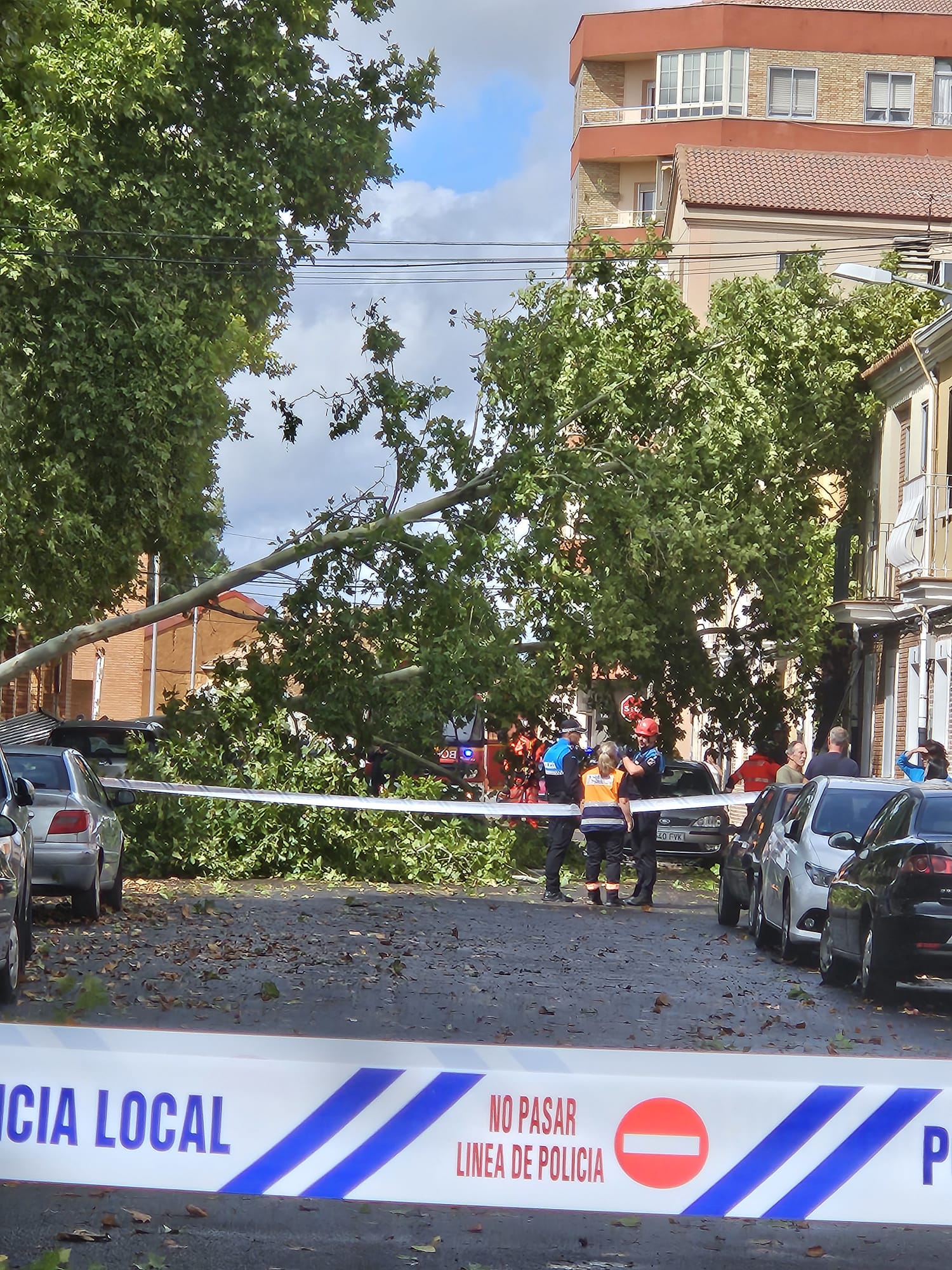 Una tromba de diez minutos causa desperfectos en Aranda de Duero