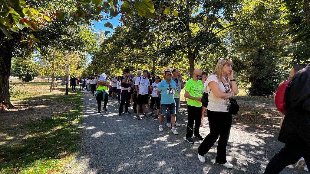 Un millar de burgaleses participan en la Marcha de Peñas solidaria