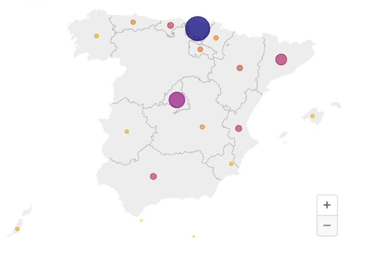 El País Vasco es la principal comunidad de origen de los pacientes desplazados en verano.