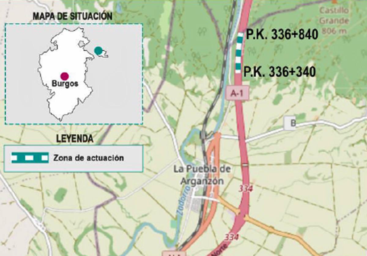 Afectación al tráfico en el túnel de Peña María en la A-1.