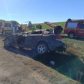 Mueren dos burgaleses en un accidente en Palencia al regresar de un día de pesca