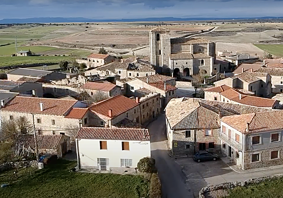 Vista aérea de Citores del Páramo, en Burgos.