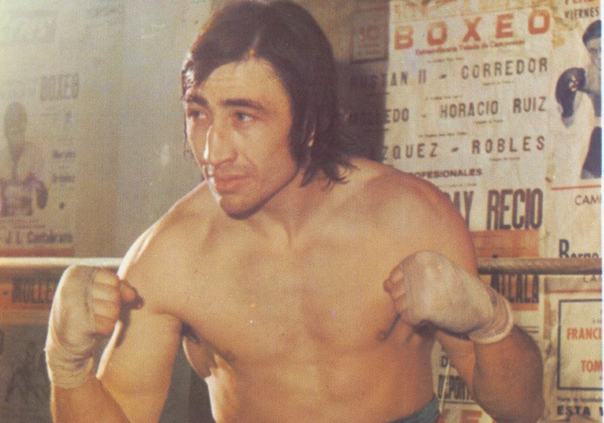 El boxeador mirandés Fernando Sánchez.