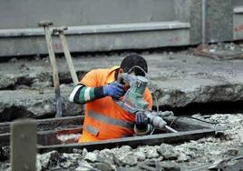 Un trabajador del sector de la construcción.