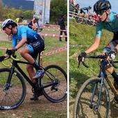 Dos jóvenes del Club Ciclista Burgalés, con la selección de Castilla y León