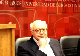 Profesor Federico Sanz, el día del homenaje en la UBU en 2016.
