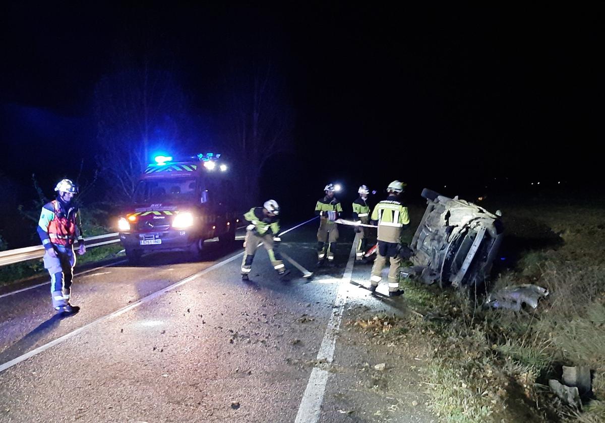 Un muerto y tres heridos en un accidente en Burgos