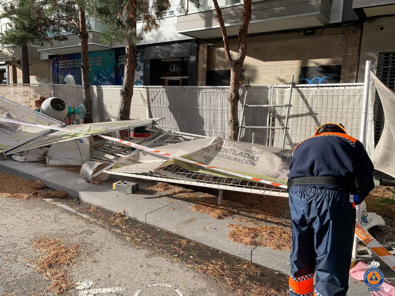 El viento causa decenas de desperfectos en Burgos