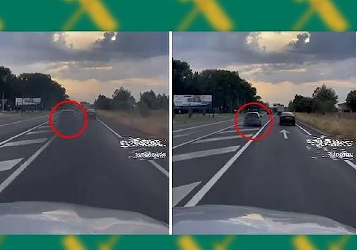 mágenes grabadas por el copiloto de otro vehículo que presenció la infracción.