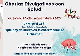 Médicos jubilados protagonizan un ciclo de charlas divulgativas en el Colegio de Médicos de Burgos