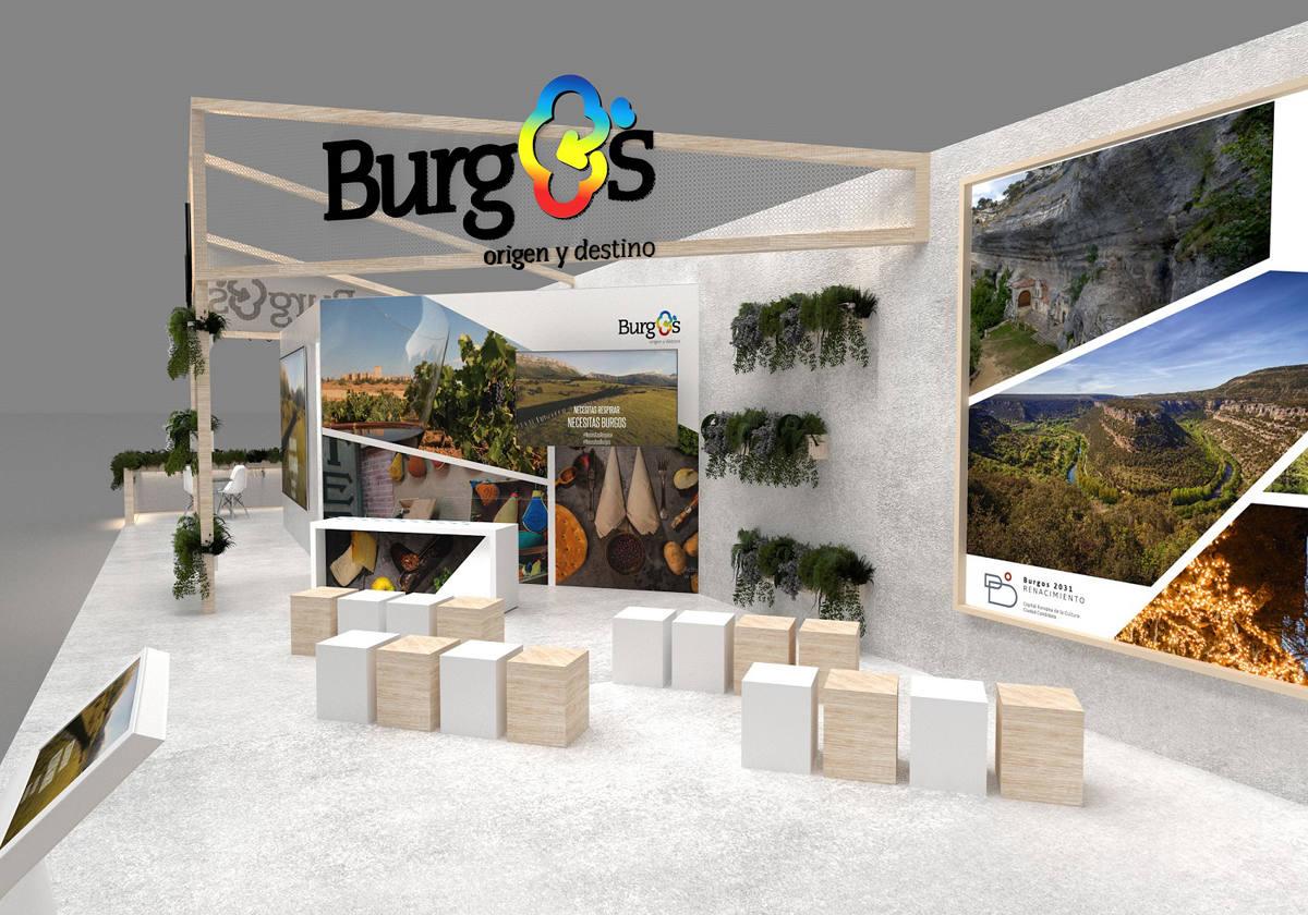 Infografía del stand de Bugos en Intur.