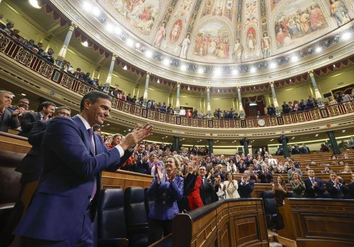 El Congreso reelige al socialista Pedro Sánchez como presidente del Gobierno.