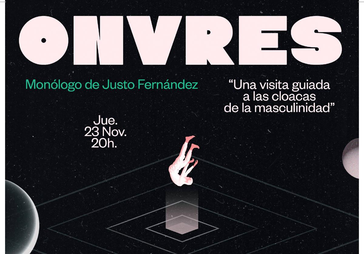 Cartel del monólogo 'Onvres', de Justo Fernández.