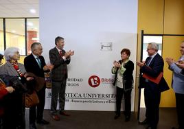 Inés Praga, en la inauguración del Aula que llevará su nombre en la Biblioteca Universitaria.