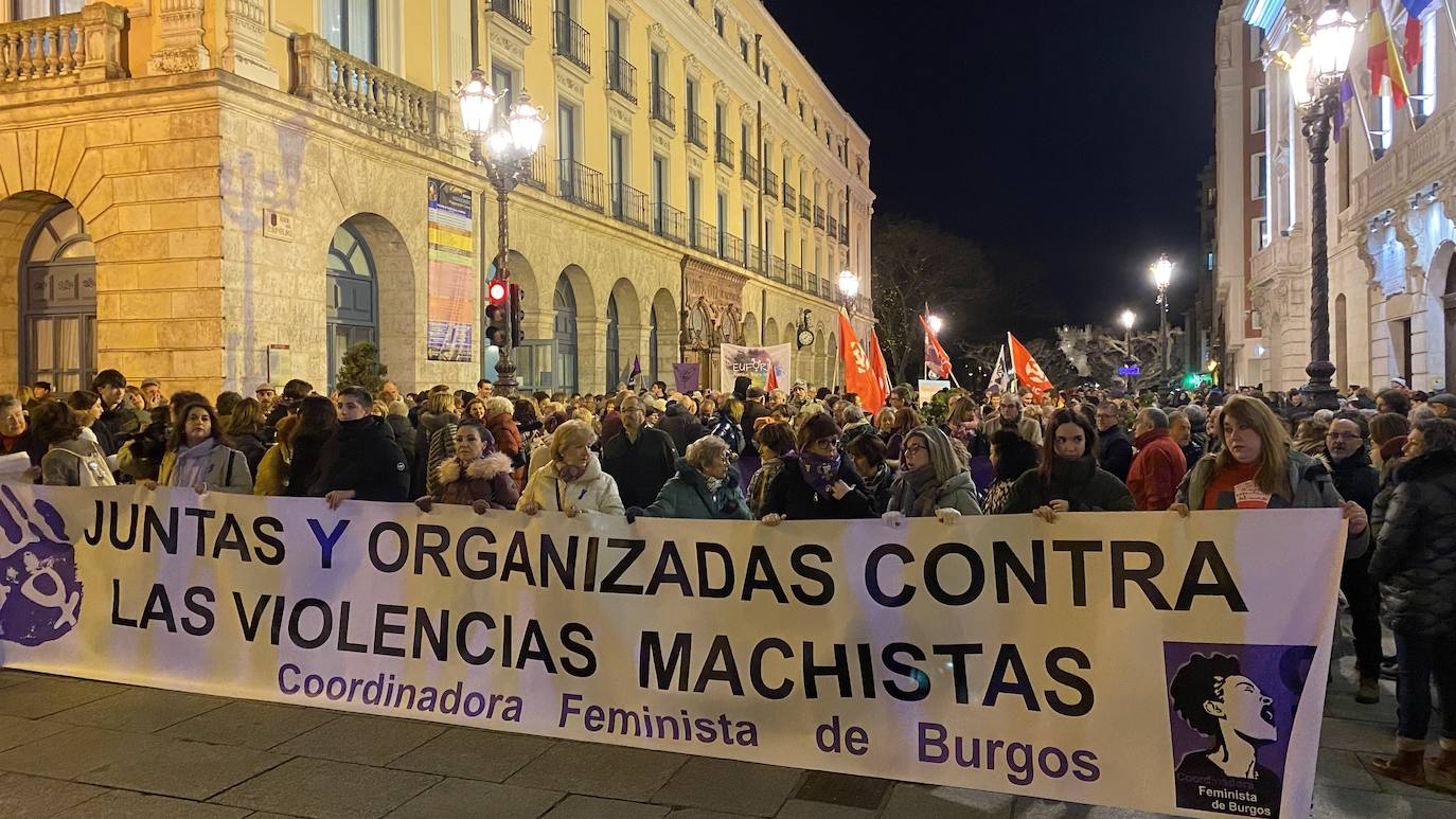 La manifestación del 25-N en Burgos, en imágenes