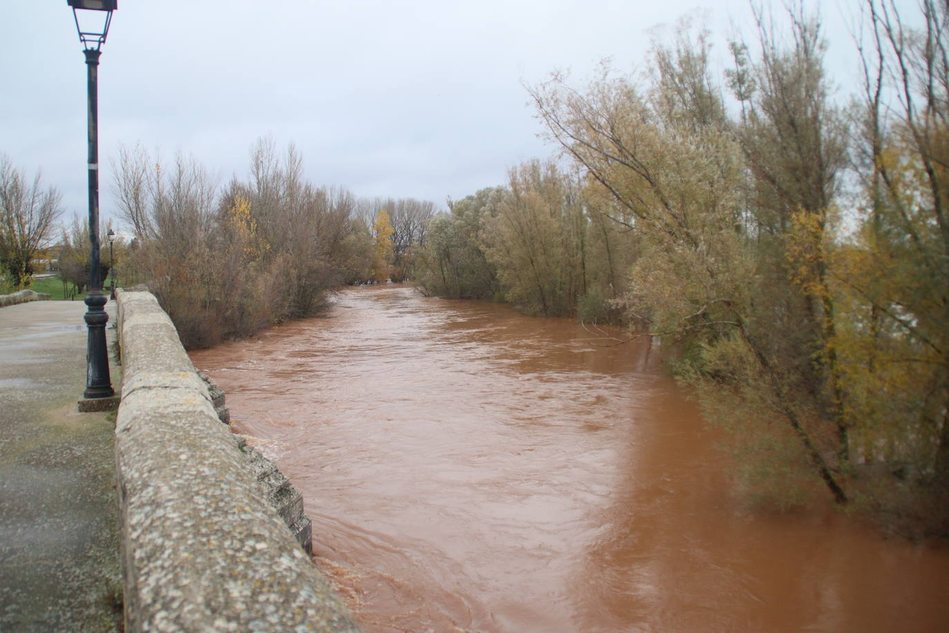 Las lluvias provocan desbordes del Arlanza en Lerma