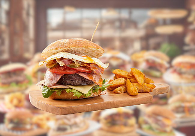 El plato 'Hamburguesa Balfé' del restaurante burgalés 'Balfé'